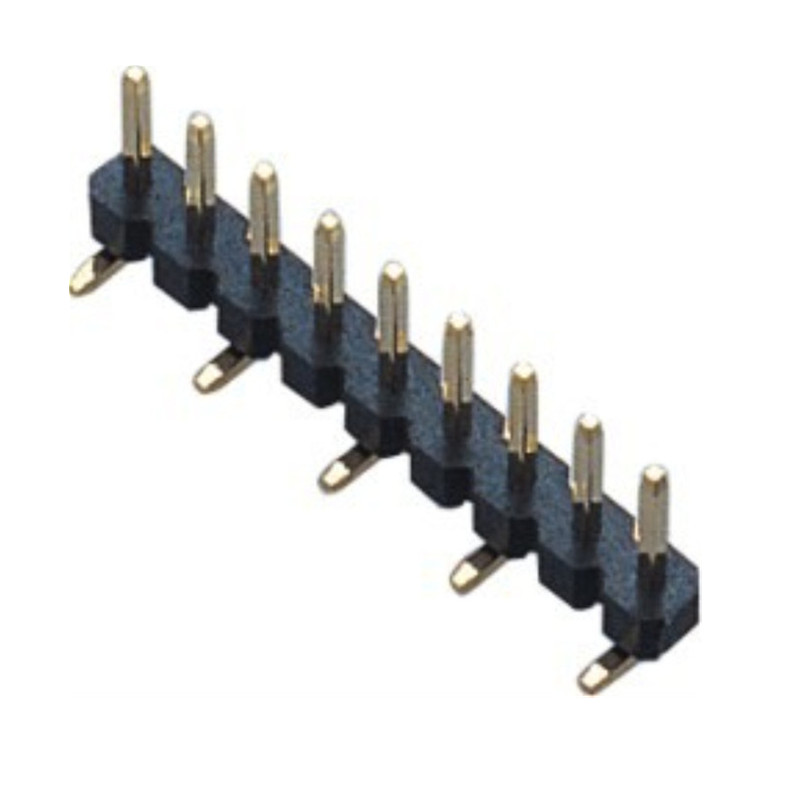2.0 pitch pin header/single-row vertical sticker SMT/2~40P glue height 1.5/connector