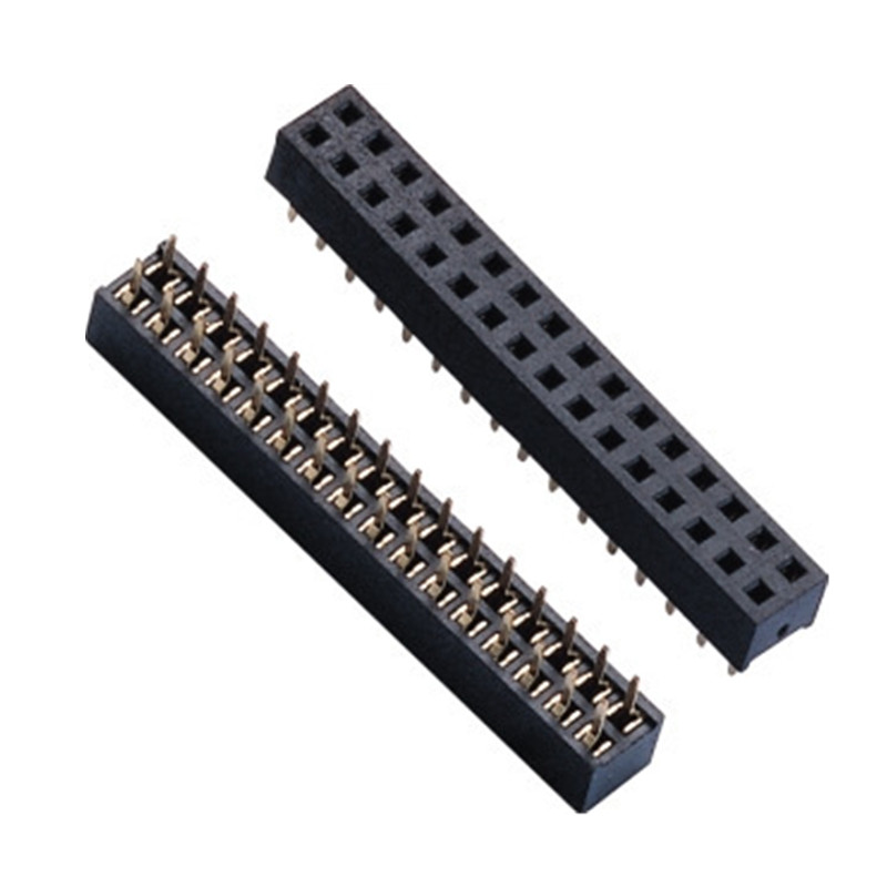 2.0 pitch female row, double row straight plug, plastic height 4.0 2~40P connector
