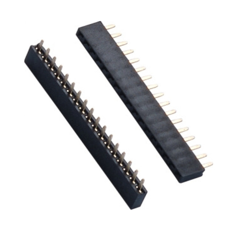 2.54 pitch female row single row in-line plastic height 5.7 Y end 2~40P connector