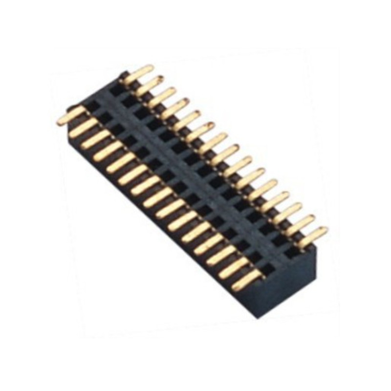 0.8*1.2 spacing female header SMT vertical paste 2~50P glue height 3.1 gold-plated connector