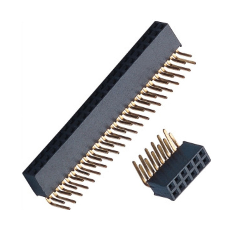 2.0 pitch double row 90 degree angled female row female Y end/adhesive height 6.35 2~40P connector
