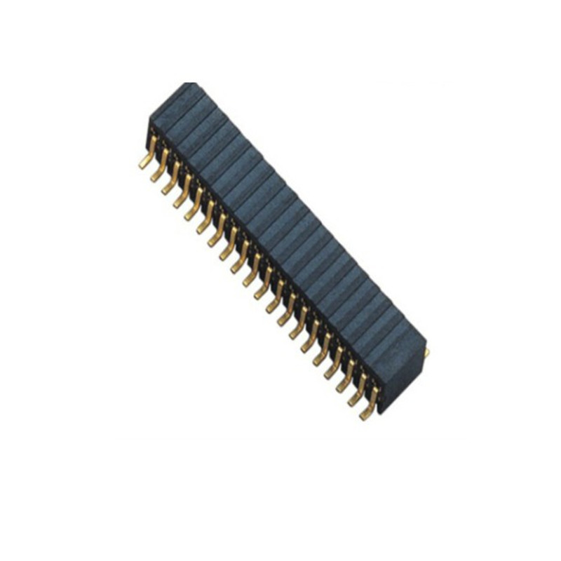 1.27 pitch female header, side insertion type SMT glue height 3.5 2~50P connector factory direct supply