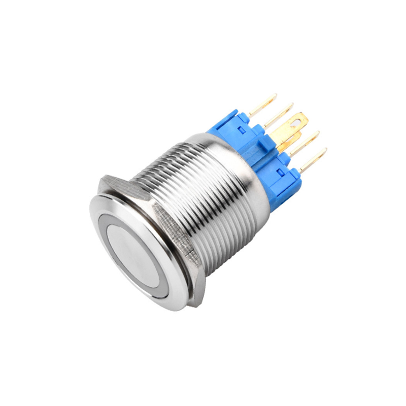 12/16/19/22mm Metal button switch Waterproof with light LED self-locking reset circular car refit button 