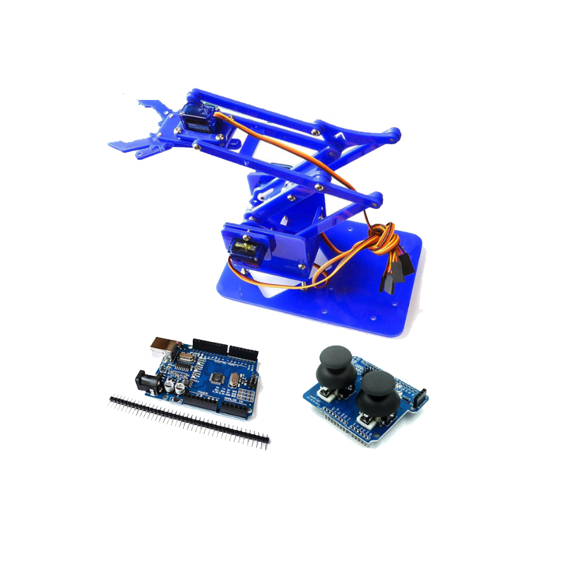 4 degrees of freedom acrylic robotic arm robot manipulator for Arduino DIY kit robot