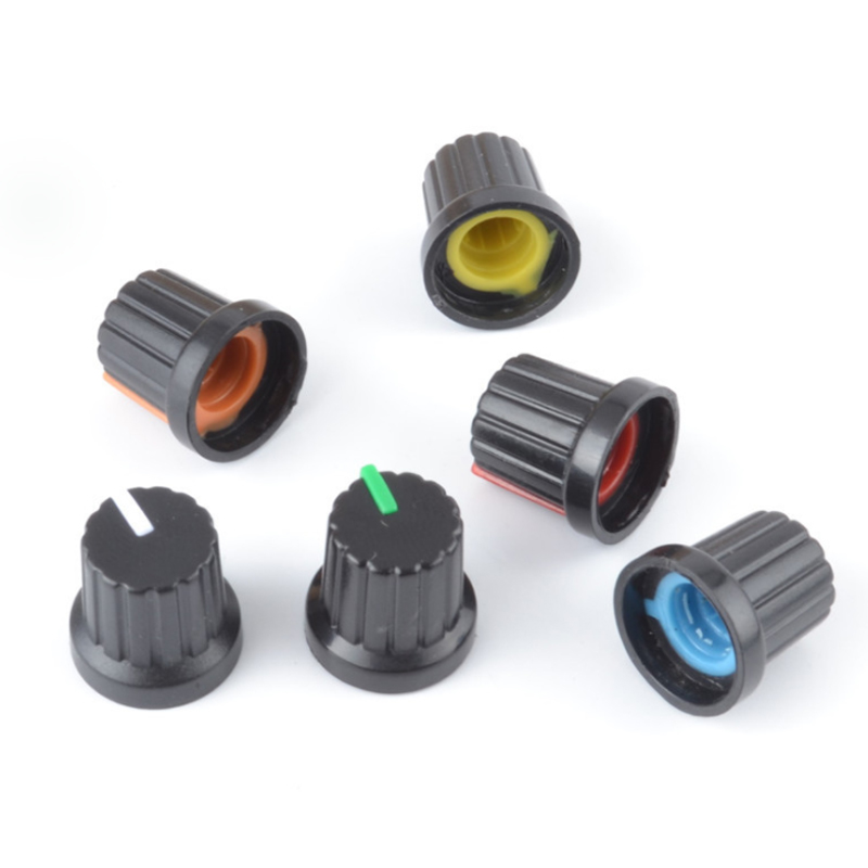 Multicolor knob 6mm audio potentiometer knob 15*17 amplifier knob plastic knob