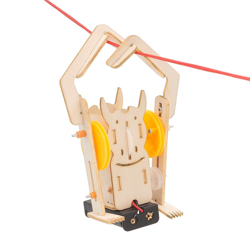 Primary and secondary school students wooden assembly science experiment DIY rope climbing robot STEM education puzzle science teaching equipment