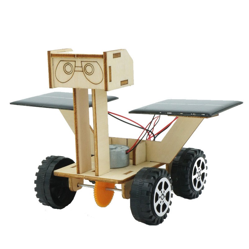 DIY rover,Childrens technology diy handmade small moon exploration car solar toy car physics science experiment model