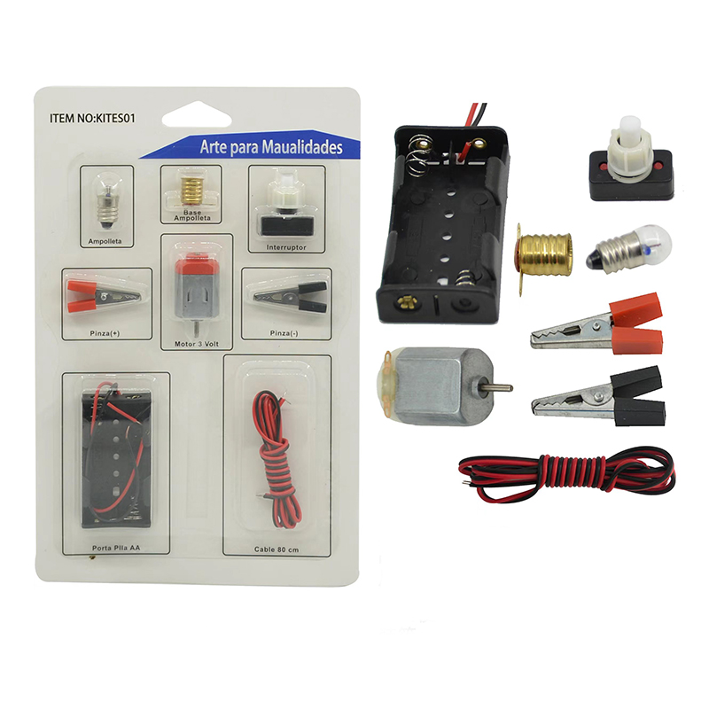 Circuit 8-piece set (suction card) KIT DE CIRCUITO ELECTRICO ESCOLAR