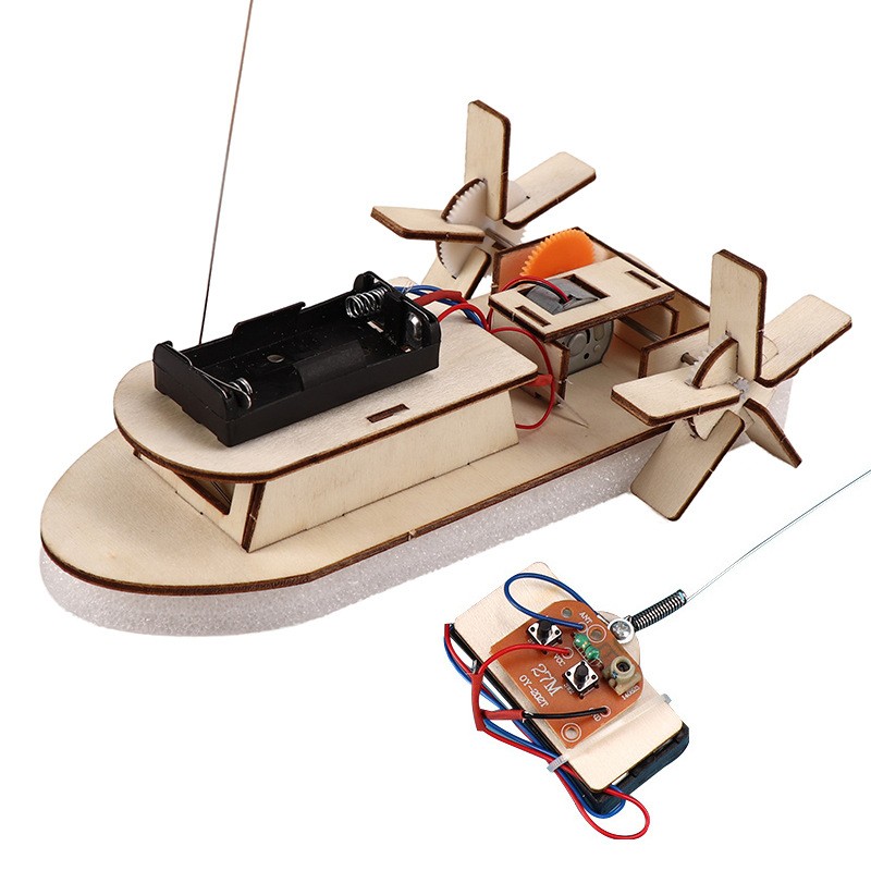 Wholesale of scientific and physical experiment models and equipment for primary and secondary school students using wooden remote-controlled boats for small technological inventions
