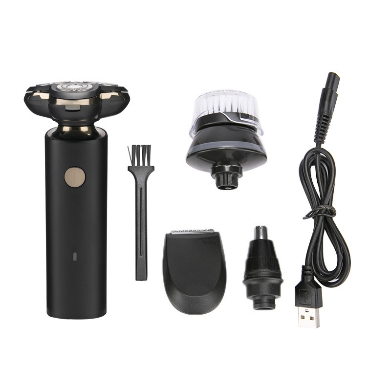 Multi-function 4-in-1 3-blade floating shaver USB rechargeable car wash multi-function shaver