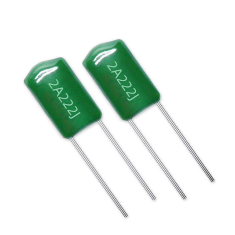 Polyester Capacitor 100V2.2NF Accuracy 5% Grease Dissolving Capacitor Green Plug-in Environmental Protection