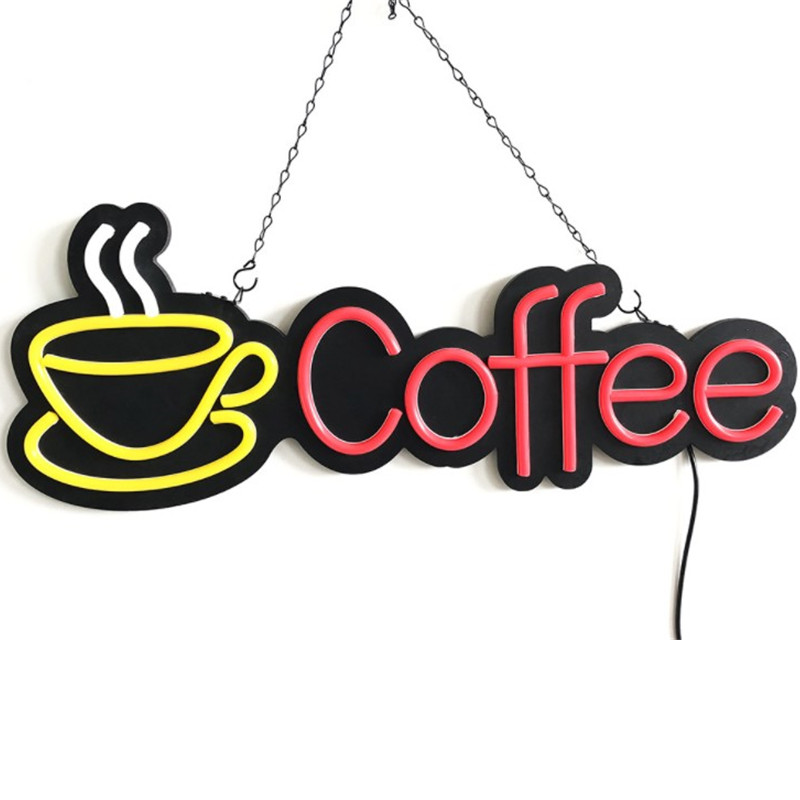 Modern decoration super bright coffee shop neon sign LED COFFEE coffee shop opening sign