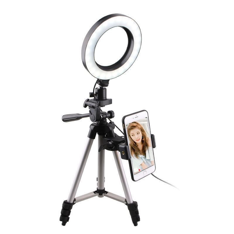 Mobile phone live broadcast tripod beauty lamp host selfie desktop stand Tiktok amazon celebrity ring fill light lamp 