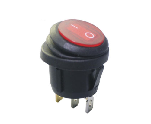 Illuminated Waterproof round Rocker Switch T85 16A with 3 PIN