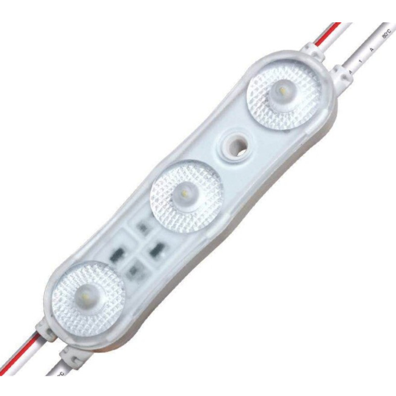 Diamond lens 3 lights 1.5w injection 3030LED module ABS injection IP67 waterproof 170°light spot