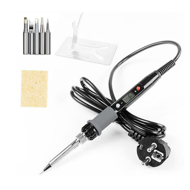 Digital display electric soldering iron temperature adjustable electric soldering iron 80w digital electric soldering iron lcd EU 2220v US standred 110v