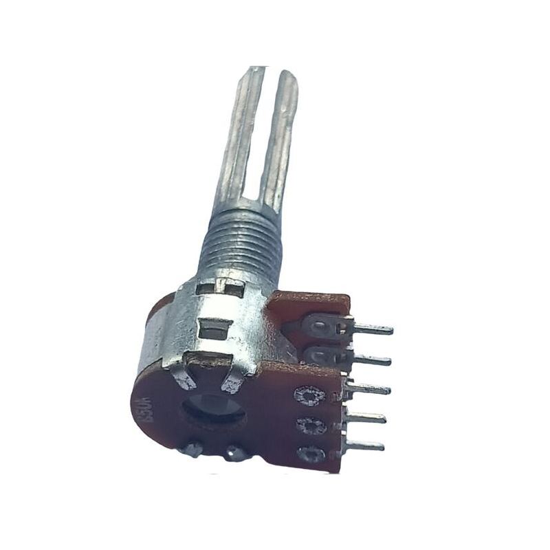 Metal handle double straight leg potentiometer