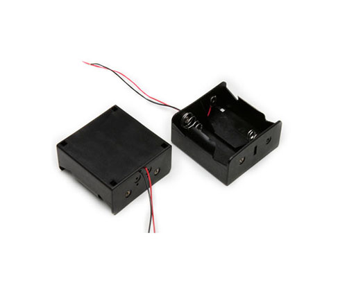 3v 2D Size Battery Holder with Wires, 2D Battery Holder with 2-slot
