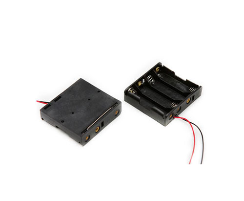 Parts Express Battery Holder for (4) AA with Standard Snap Connector : BH341