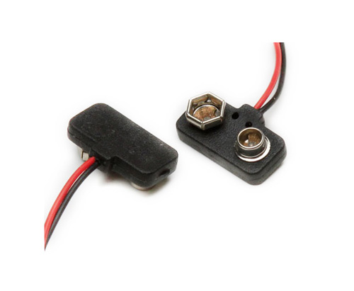 9V Hard Plastic Battery Snap With Lead Wire and Connector