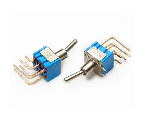 Ligado/desligado em metal 3 posições DPDT momentâneo 2A 250 VCA/5A 125 VCA Chave seletora oscilante de 6 pinos