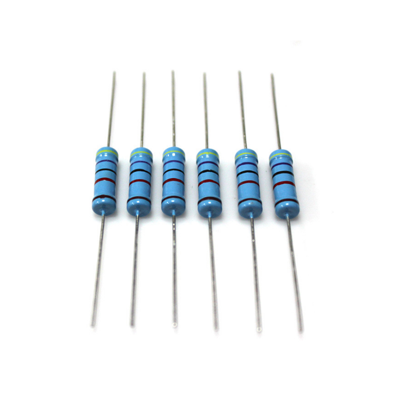 2W metal film resistor 1% 1R/2R/3R/4R3/5R6/6R2/10R/20R color ring metal film resistor