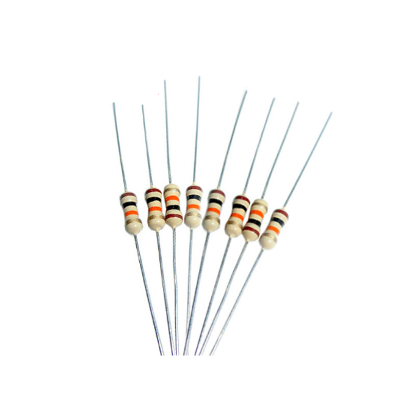 Carbon film resistor 1/4W accuracy 5% 1R-10M bulk braided carbon film resistor total resistance