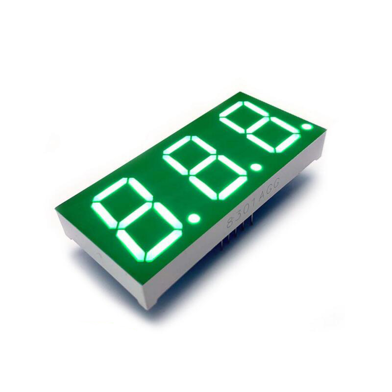tela digital LED de 0,8 polegadas tubo digital de três dígitos verde esmeralda destaque 8301AGG negativo comum 8301BGG positivo comum