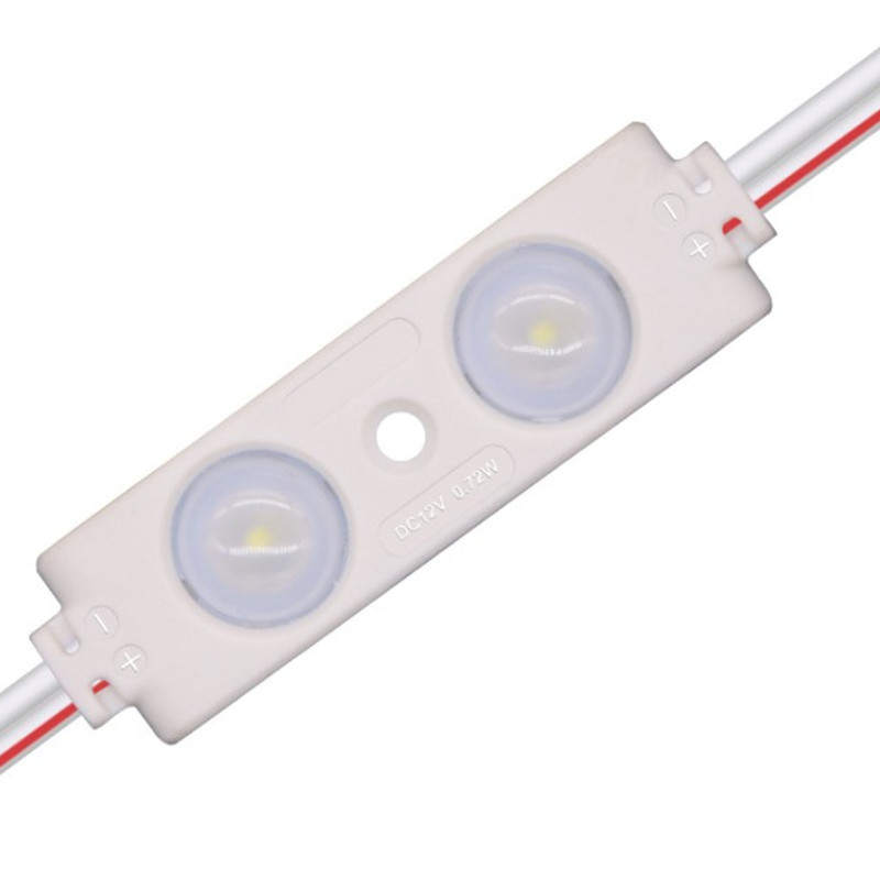 Ultra-thin PVC injection molded 2-lamp lens module 5730 high-brightness waterproof LED module advertising logo light source multiple specifications