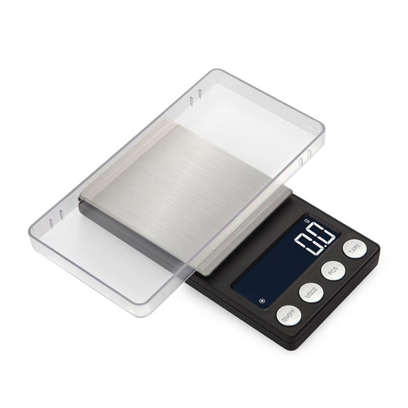Mini balança eletrônica portátil de bolso, 0,1g, carregamento preciso, balança de joias, 0,01g, pequena plataforma, 200g