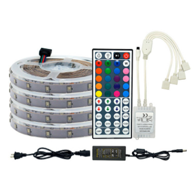 12V2835 54 lights RGB 44 keys infrared IR one with four controllers LED soft light strip Amazon set