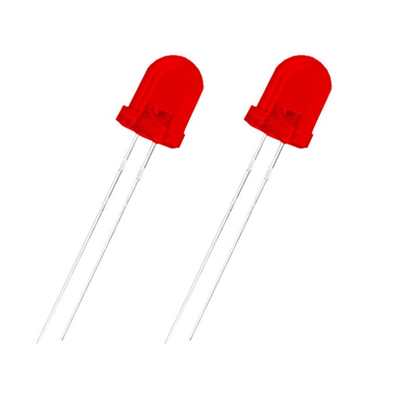 f8 luz indicadora vermelha em linha diodo emissor de luz vermelha 8mm cabeça redonda led condensador plug-in contas de lâmpada luz vermelha