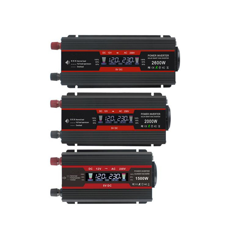 Wholesale of 2000W 3000wlcd on-board inverter 12V / 24V to 110v220v portable power inverter