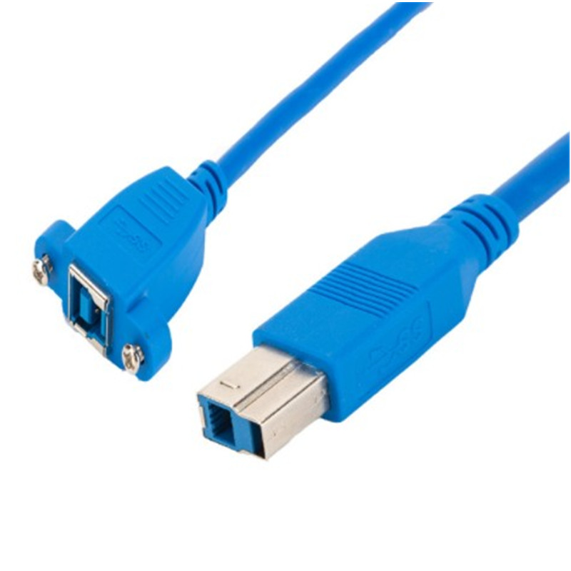USB B male to B female print extension cable USB print extension cable square port printer extension cable with ears