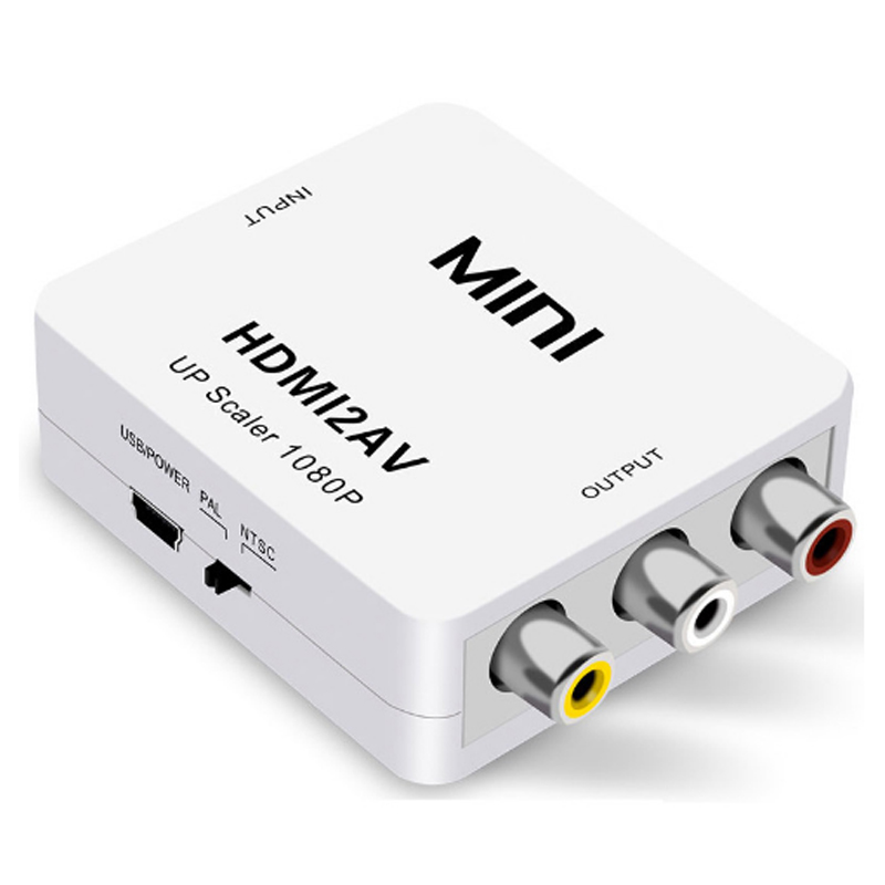 Conversor de áudio e vídeo HDMI para AV Linha de conversão HDMI para AV RCA HD Conversor HDMI para AV