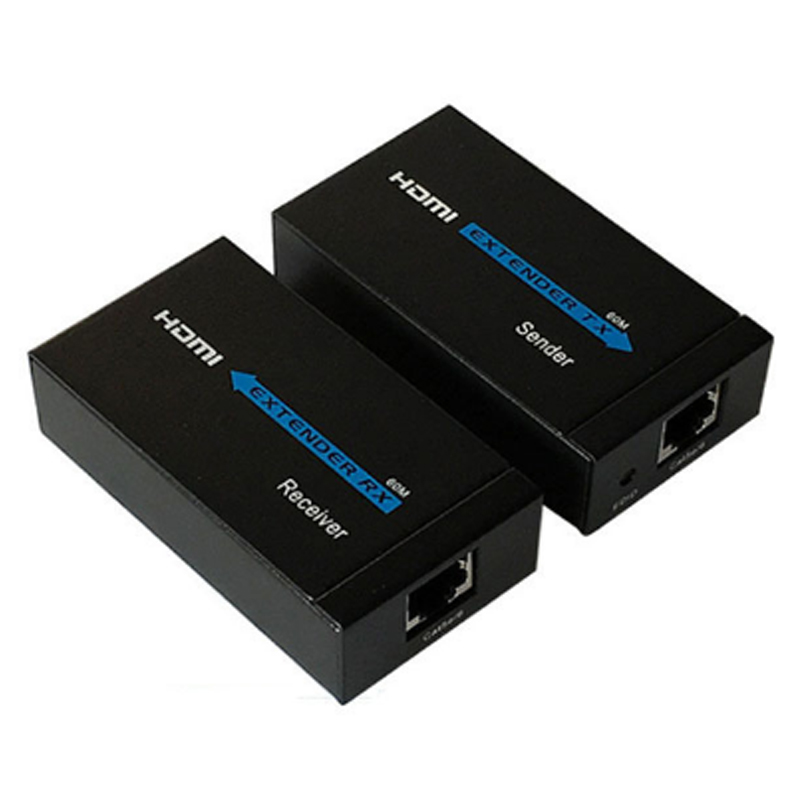 HDMI extensor 60m HDMI extensor para RJ45 único cabo de rede HD amplificação de sinal de transmissão de rede