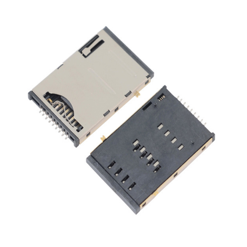 microSIM card holder 6P all-inclusive microsim card holder in-line microsim plug-in card holder 6PH1.5