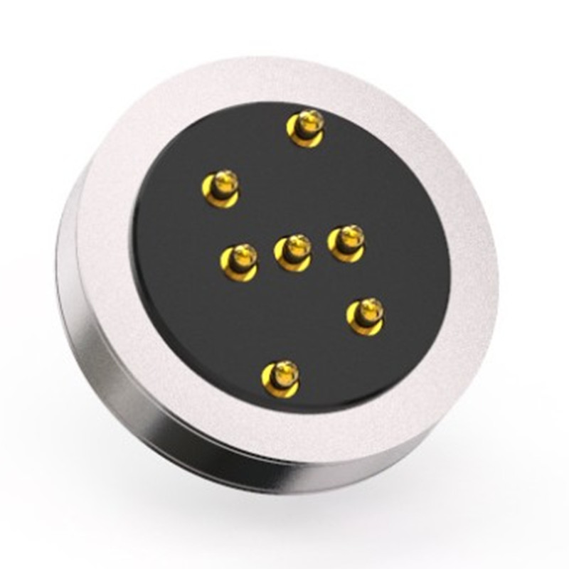Fabricante circular 7 pinos conector de sucção magnética conector magnético de adsorção cabeça de carregamento magnético