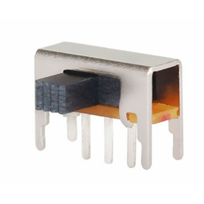 50V DC 0,5A 1P2T painel PCB vertical 2 posições interruptor deslizante de brinquedo de 3 pinos