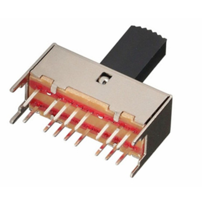 Interruptor deslizante horizontal de alta qualidade amplamente utilizado 8A 250VAC 8 pinos para brinquedos