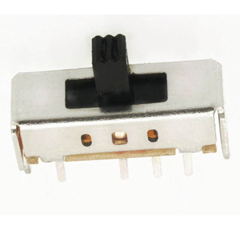 Aço inoxidável 6 pinos 2 posições horizontal momentânea smd PCB liga/desliga interruptor deslizante