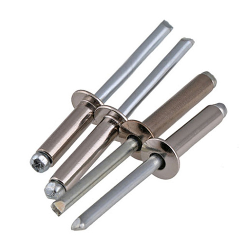 M3.2m4m4.8m5 304 stainless steel semi steel pull rivet / open flat round head blind rivet gb12618