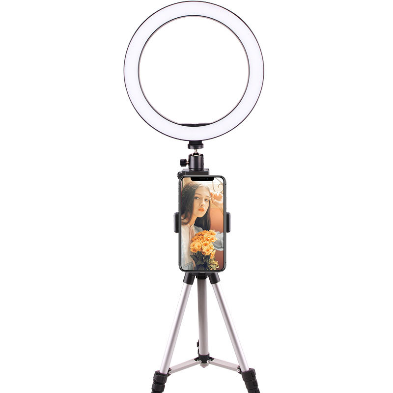 Suporte de equipamento de transmissão ao vivo para telefone móvel luz de preenchimento âncora selfie fotografia luz de beleza LED anel de luz tripé