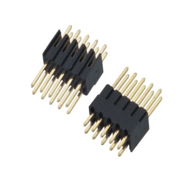 2.54 pitch fileira dupla pin header altura de plástico 7.4mm 2 ~ 40P altura de plástico 7.4 conector