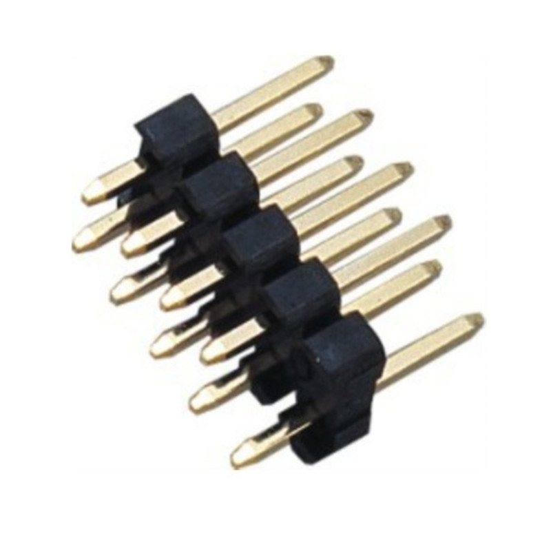 2.54 pitch pin header única fileira em linha 2 ~ 40P altura de plástico 1.5/2.0/2.5 conector placa a placa