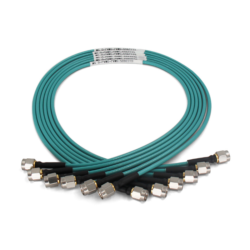 RF stable amplitude and phase stable test cable assembly SMA coaxial high frequency 6GHz low loss cable
