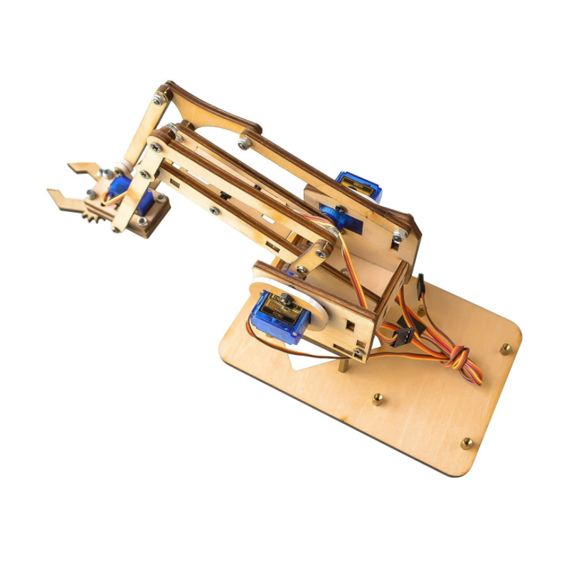 Manipulador de robô de braço robótico acrílico de 4 graus de liberdade é adequado para Arduino kit DIY robô