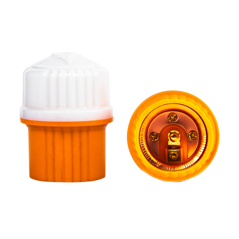 Two-color flame-retardant E27 screw base lamp holder for electric jade powder general purpose e27 base