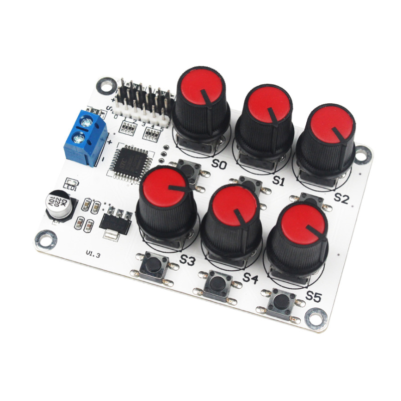 6-way knob servo controller, control board, manipulator/manipulator, overload protection, simple