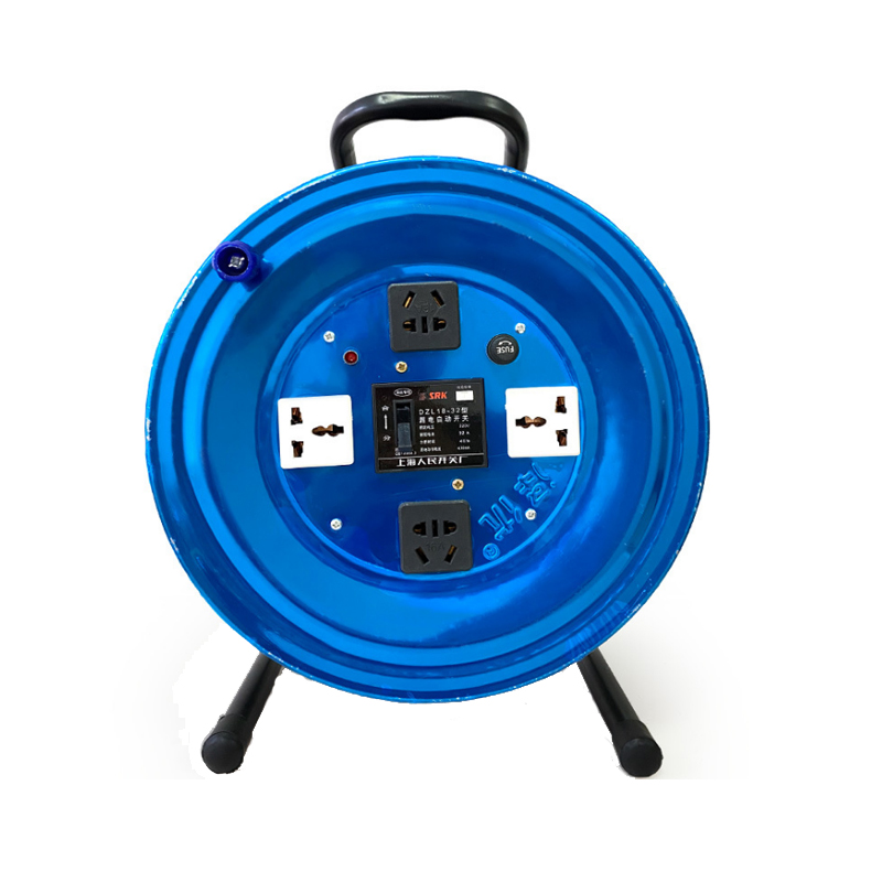 220v high-power reel stainless steel mobile cable reel cable take-up with socket leakage